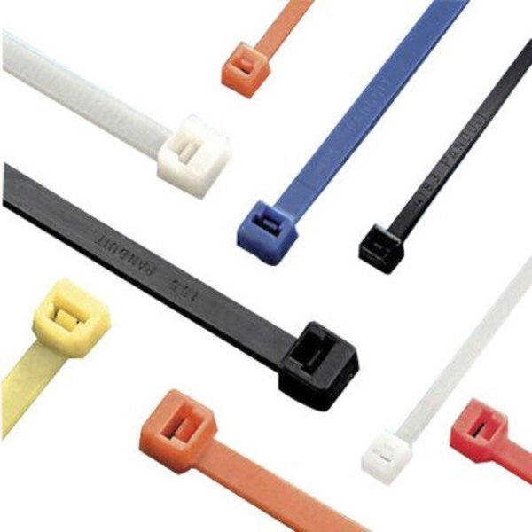 Panduit 7-13/32" L, 0.19" W, Yellow Plastic Cable Tie, Package quantity: 1000 PLT2S-M4Y
